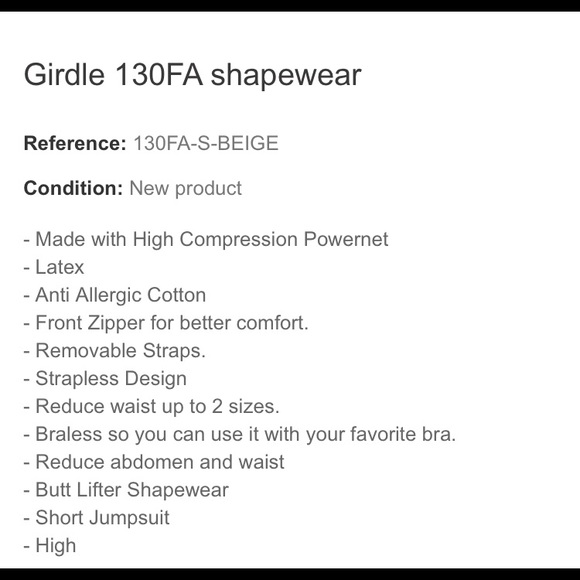 Ska Studio Girdle Shapewear size S - Picture 8 of 8